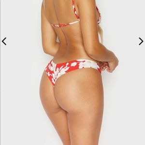Frankie’s bikini azalea red floral bottoms
